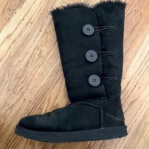 UGG Bailey Suede Button Tall Boots